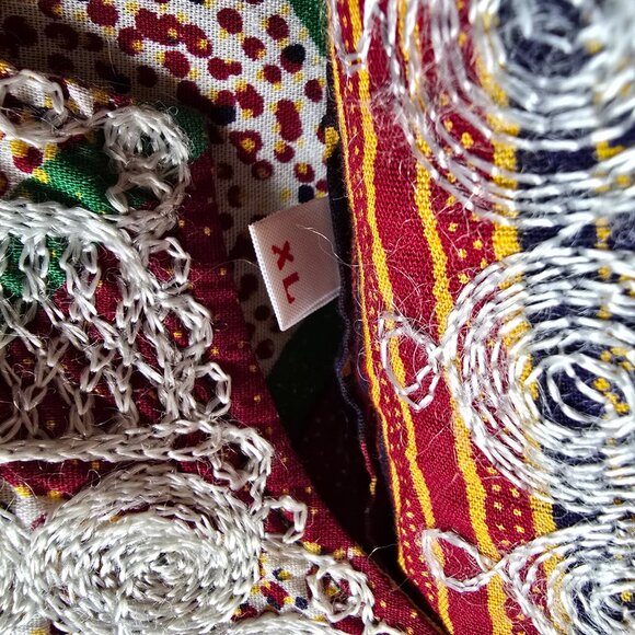 Vintage West African Print Top with Exquisite Embroidery - Picture 10 of 12